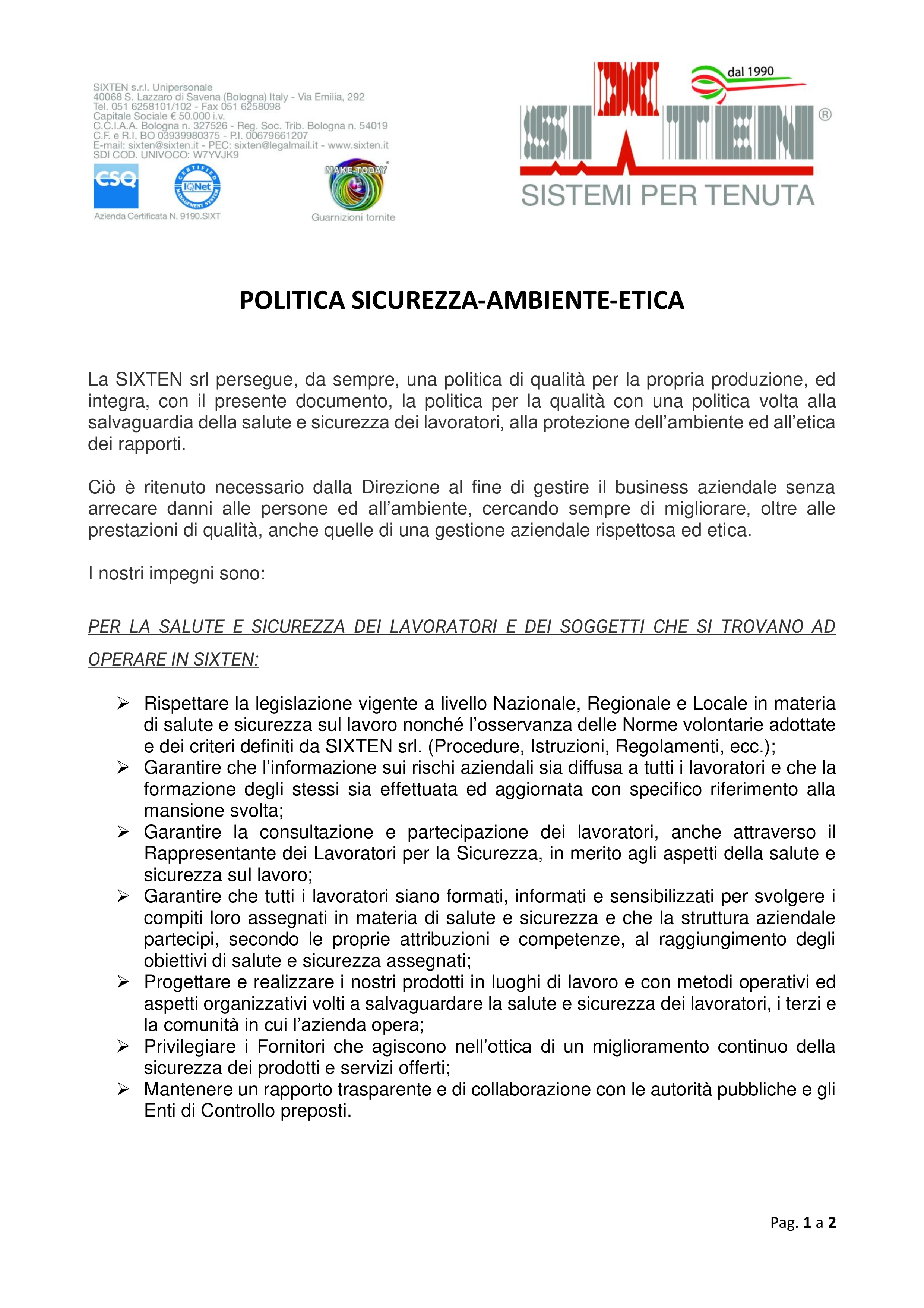 Politica ambiente