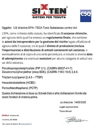 Certificazione TSCA